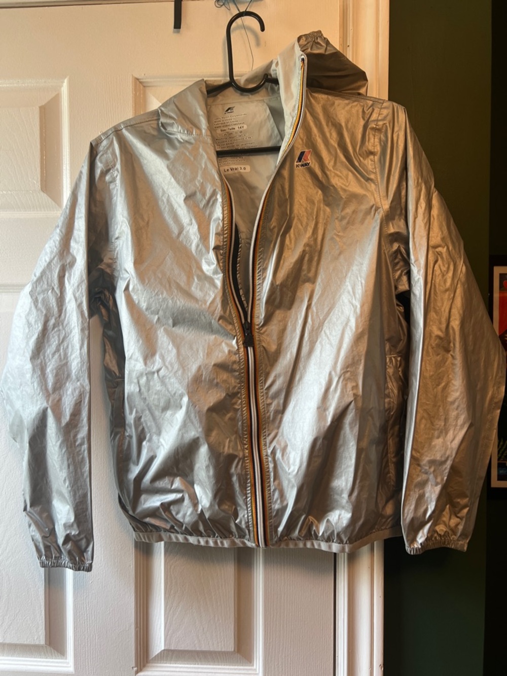 K-Way Kids Metallic Silver Raincoat